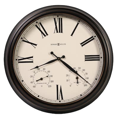 Howard Miller Aspen Brown and Ivory Wall Clock