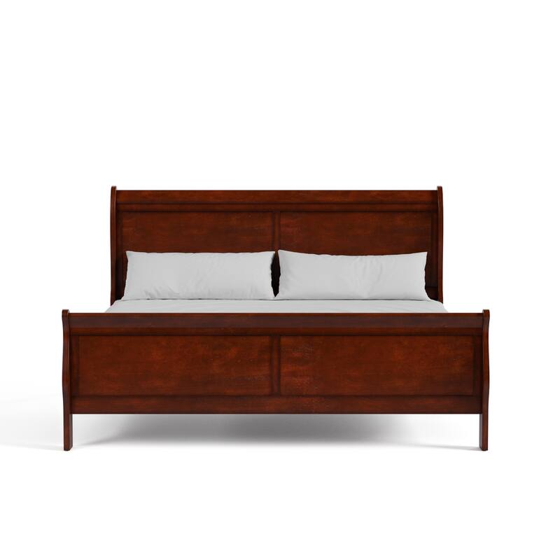 Furniture of America Devi Traditional Solid Wood 5-Piece Sleigh Bedroom Set