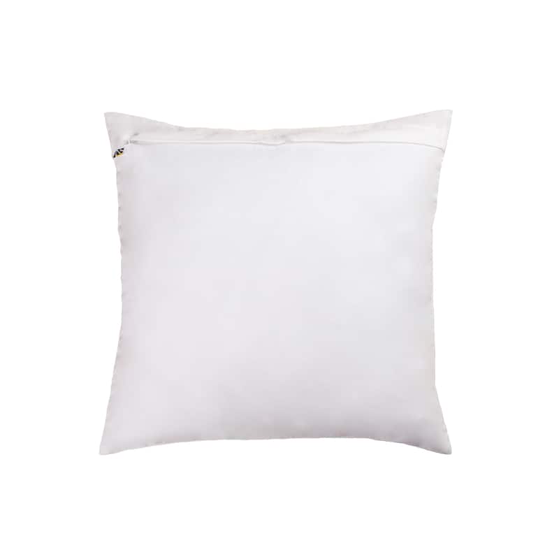 HGTV Home Collection Velvet Snowflake Embroidery Pillow With Polyfill, White, 18 in