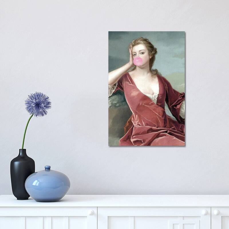 iCanvas "Bubble Gum Blowing Duchess II" by Ruby and B Canvas Print - 18x12x1.5