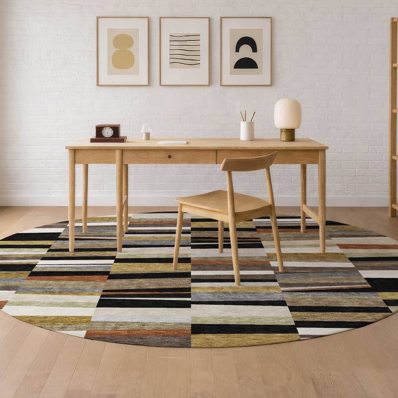 Machine Washable Indoor/ Outdoor Modern Antonito Chantille Rug