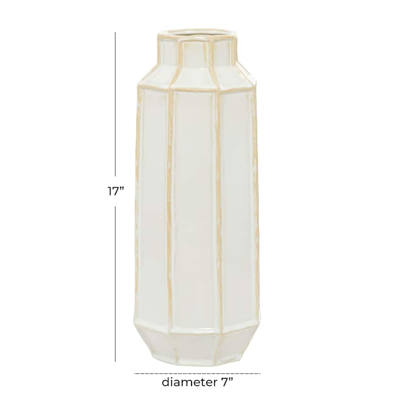 White Ceramic Handmade Vase