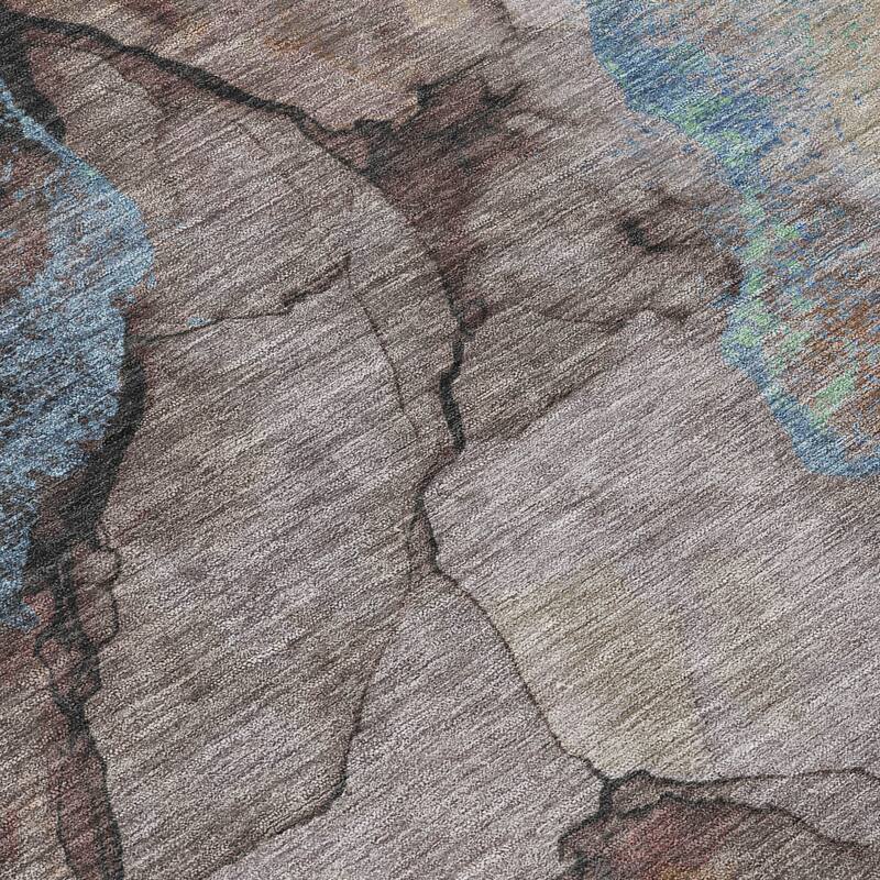 Machine Washable Indoor/ Outdoor Modern Brush Chantille Rug