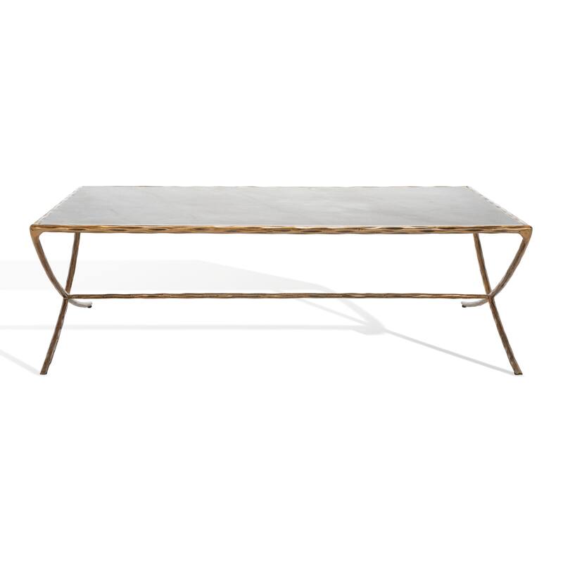 SAFAVIEH Couture Italia Rectangle Metal Coffee Table - 48 In. W x 28 In. D x 15 In. H - 48"W x 28"D x 15"H