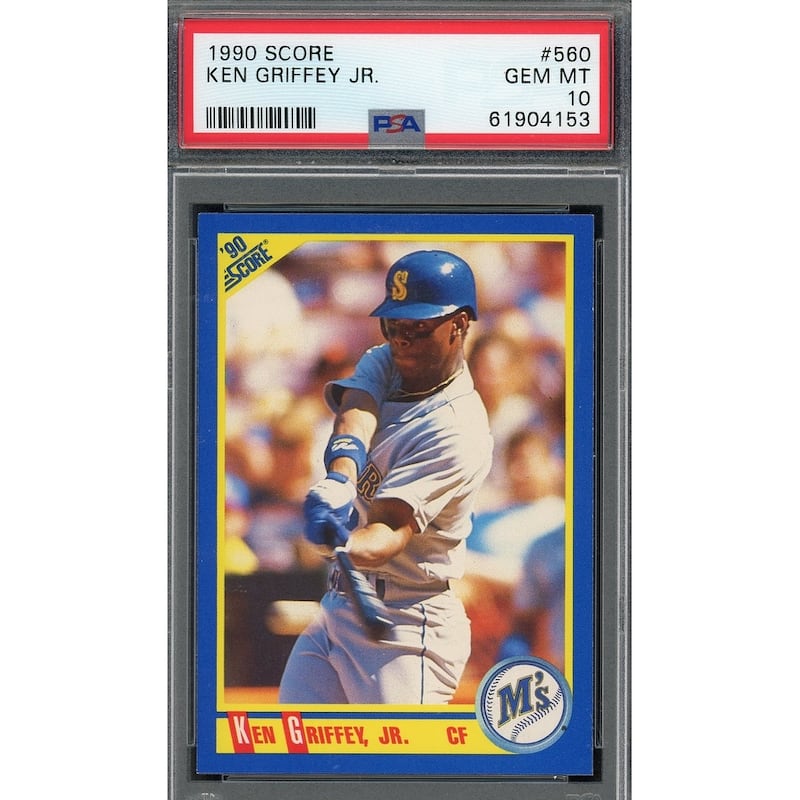 Ken Griffey Jr 1990 Score Baseball Card #560 Graded PSA 10 - 8'6" x 11'6"
