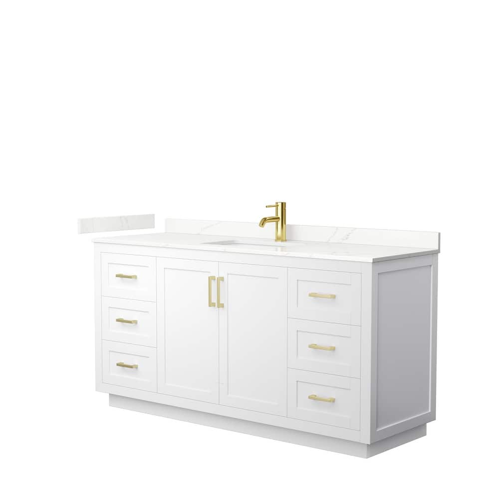 Miranda 66-inch Single Vanity, Quartz Top