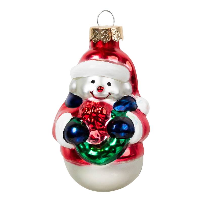 5ct Colored Festive Holiday Christmas Figurine Ornaments 3.5"