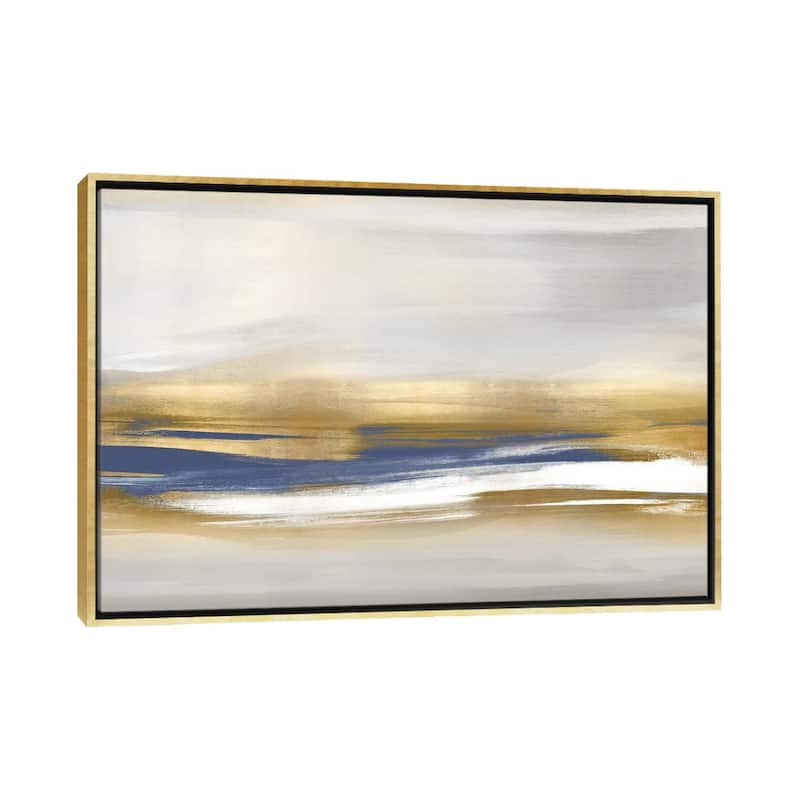 iCanvas "Gold Rush Blue I" by Jake Messina Framed Canvas Print - Gold - 18x26