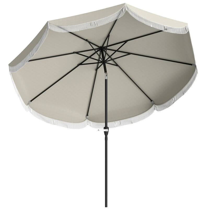 8.8 ft Patio Umbrella UPF 30+ Shade with Easy Crank Operation for Table or Standalone Use - 8.8'Dia x 7.8' H