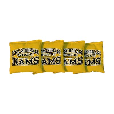 Framingham State Rams Yellow Cornhole Bags