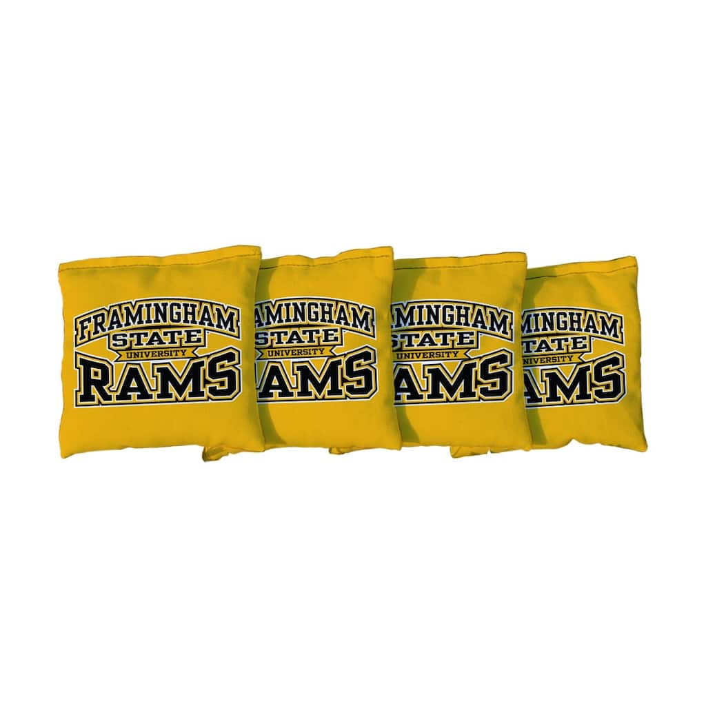 Framingham State Rams Yellow Cornhole Bags