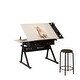 preview thumbnail 25 of 34, Adjustable Drawing Drafting Table Desk with 2 Drawers and Stool