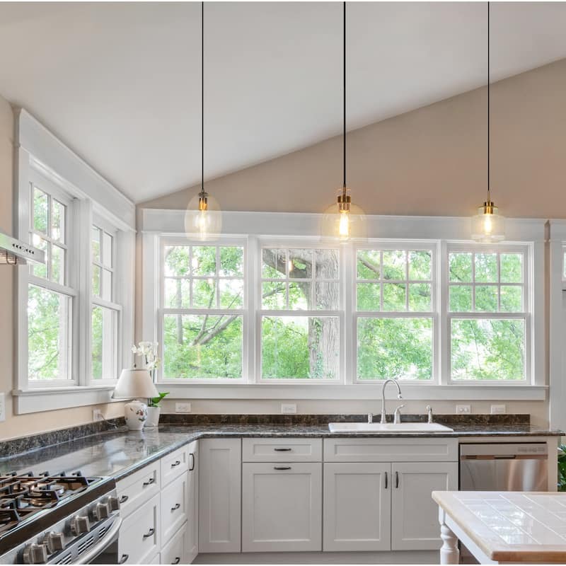 Modern Raindrop Seeded Glass Mini Pendant Lights DIY High-end Pendant Ceiling Lighs - Clear