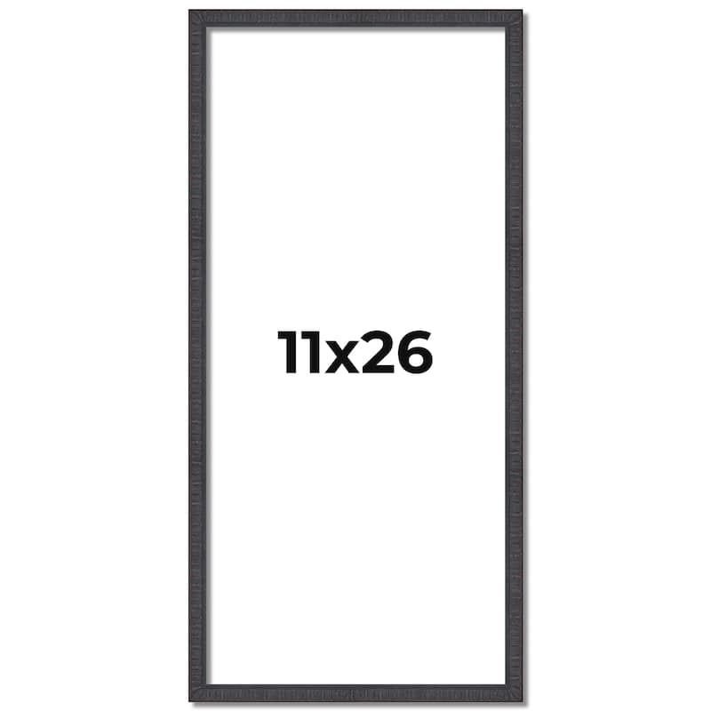 11x26 Frame Brown Solid Wood Picture Frame - Complete Modern Photo