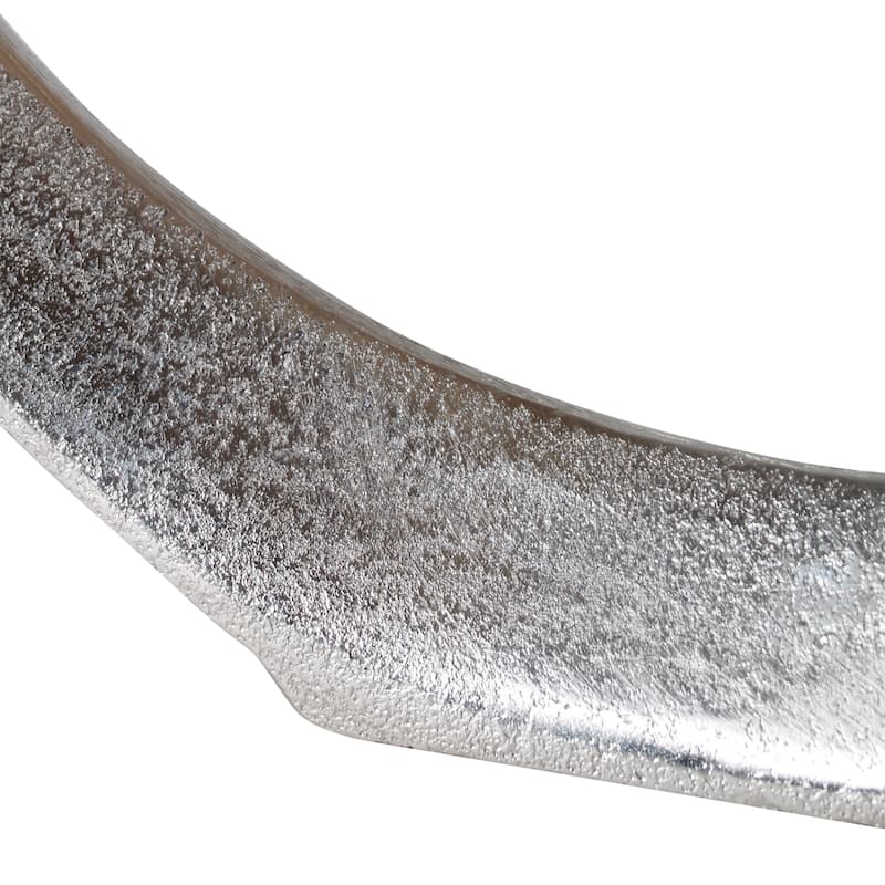 Aluminum Ring Sculptures - 14" - Nickel Finish - Set of 2