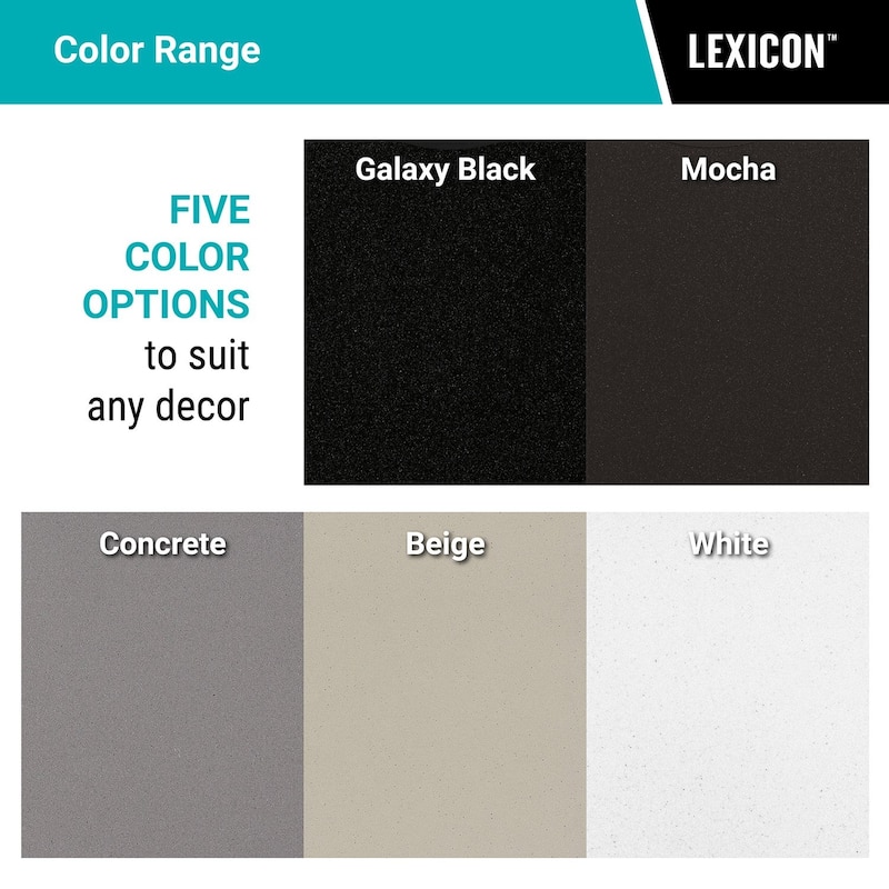 Lexicon Drop-In Quartz 32 Inch Single Bowl Kitchen Sink Kit - 32"x19"