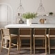 preview thumbnail 53 of 58, Nathan James Cohen Faux Leather Counter or Bar Height Stool, Solid Wood Frame with Footrest and Woven Leather Back Set of 4 - Natural Brown - Counter Height