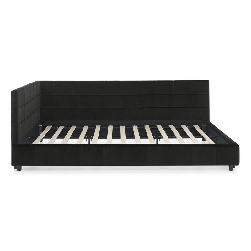 Upholstered Tufted Bed Frame Velvet Fabric Daybed