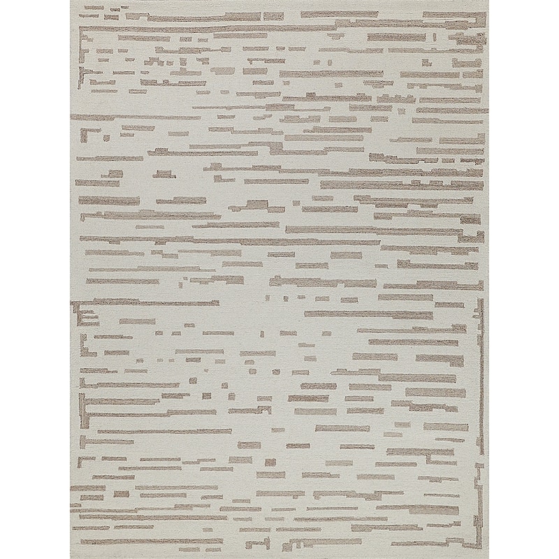Exquisite Rugs Carmel Handmade Hand-tufted New Zealand Wool on Canvas Ivory/Beige Area Rug
