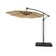 preview thumbnail 34 of 37, 10 Ft. Solar Power Lighted Patio Umbrella with Base Stand Beige