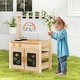 preview thumbnail 2 of 8, Costway Mud Kitchen for Kids with Planting Pots Stovetops Removable - See Details
