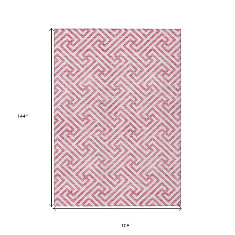 HomeRoots Geometric Transitional Rectangle Outdoor Rug