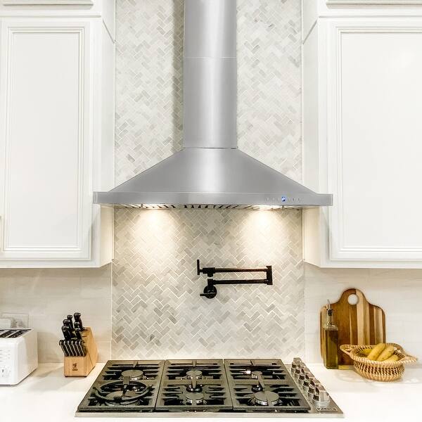 Shop Zline 36 In Wall Mount Range Hood In Stainless Steel Kb 36 Overstock 13180831