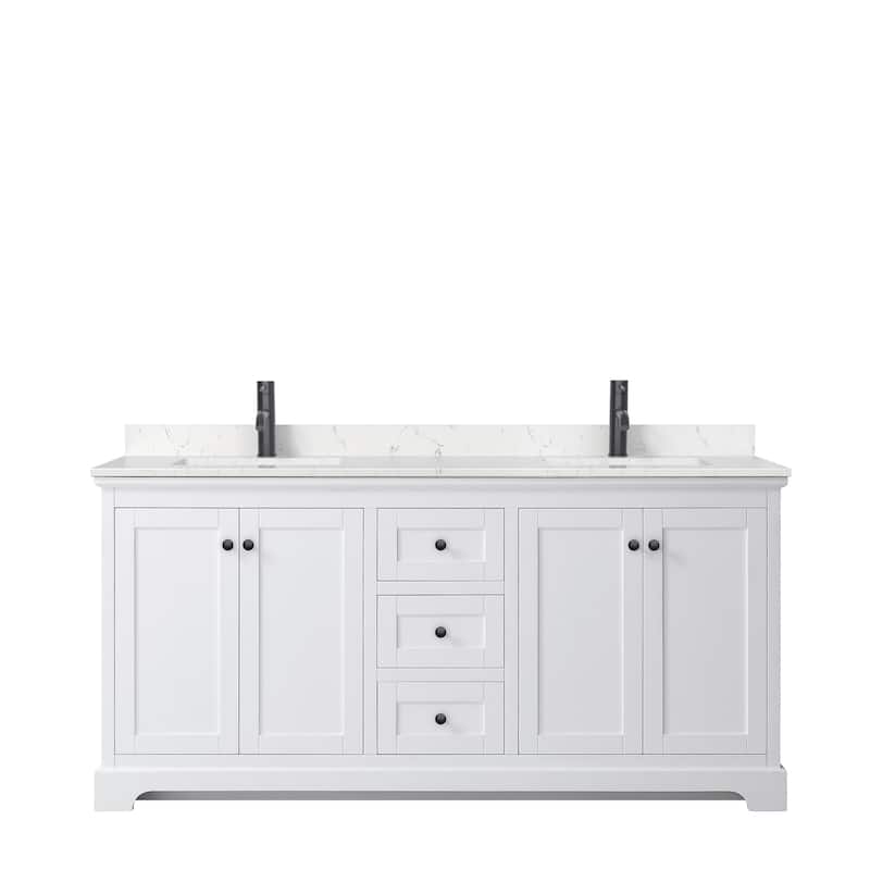 Avery 72 Inch Double Vanity, Cultured Marble Top