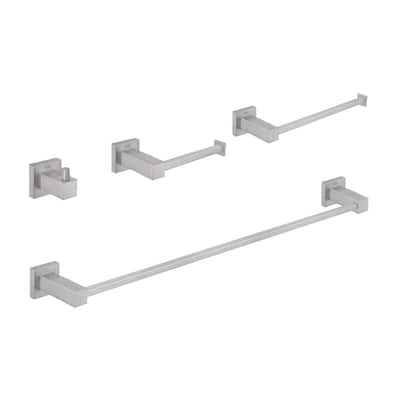 Cube 4 Piece Bathroom Hardware Set
