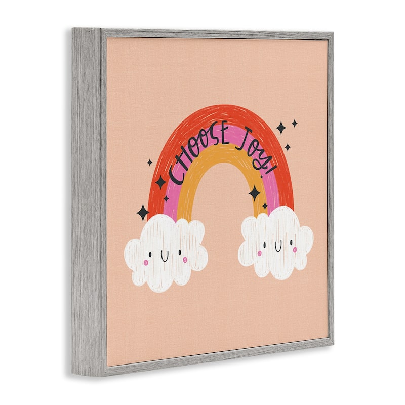 Stupell Choose Joy Happy Rainbow Framed Giclee Art Design By Sarah Hickman