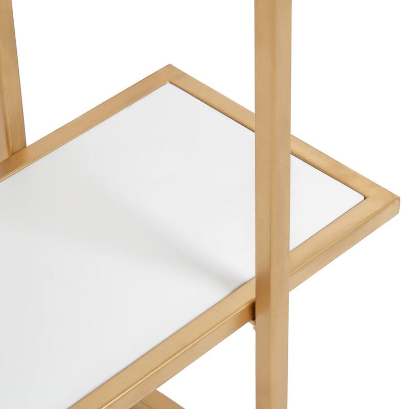Kate and Laurel Leigh Wood and Metal Wall Shelf