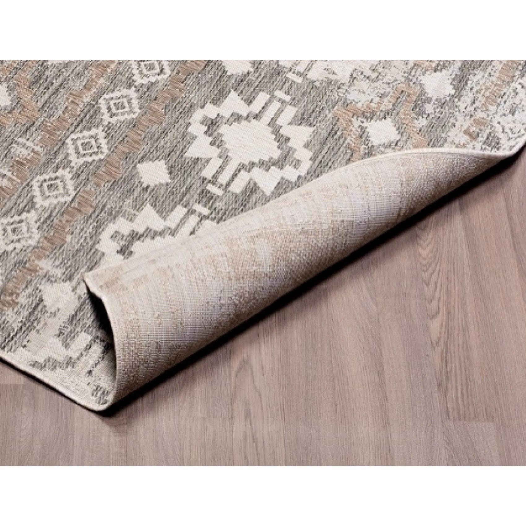 Carnival Indoor-Outdoor Ivory And Sand Faded Look Rug 8'X10' - 8' x 10'