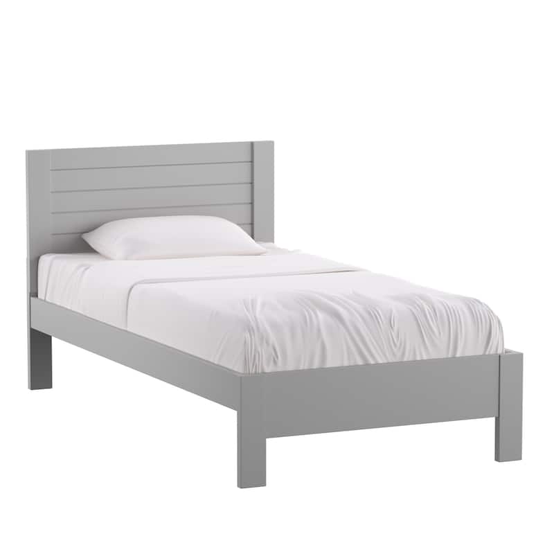 Davidson Horizontal Panel Platform Bed by iNSPIRE Q Classic - Frost Grey - Twin