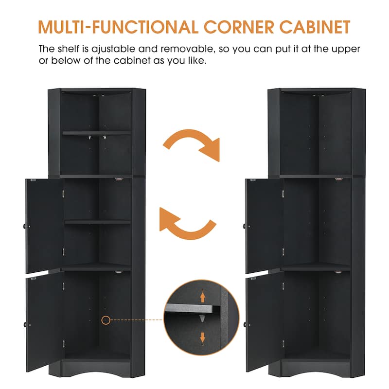 Freestanding Storage Cabinet with Doors