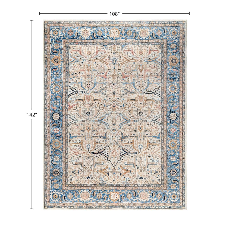 Serapi One-of-a-Kind Hand-Knotted Area Rug - Ivory - 9' 0" x 11' 10"
