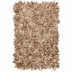 preview thumbnail 72 of 116, SAFAVIEH Handmade Leather Shag Alois Modern Rug 3' x 5' - Beige - Rectangle