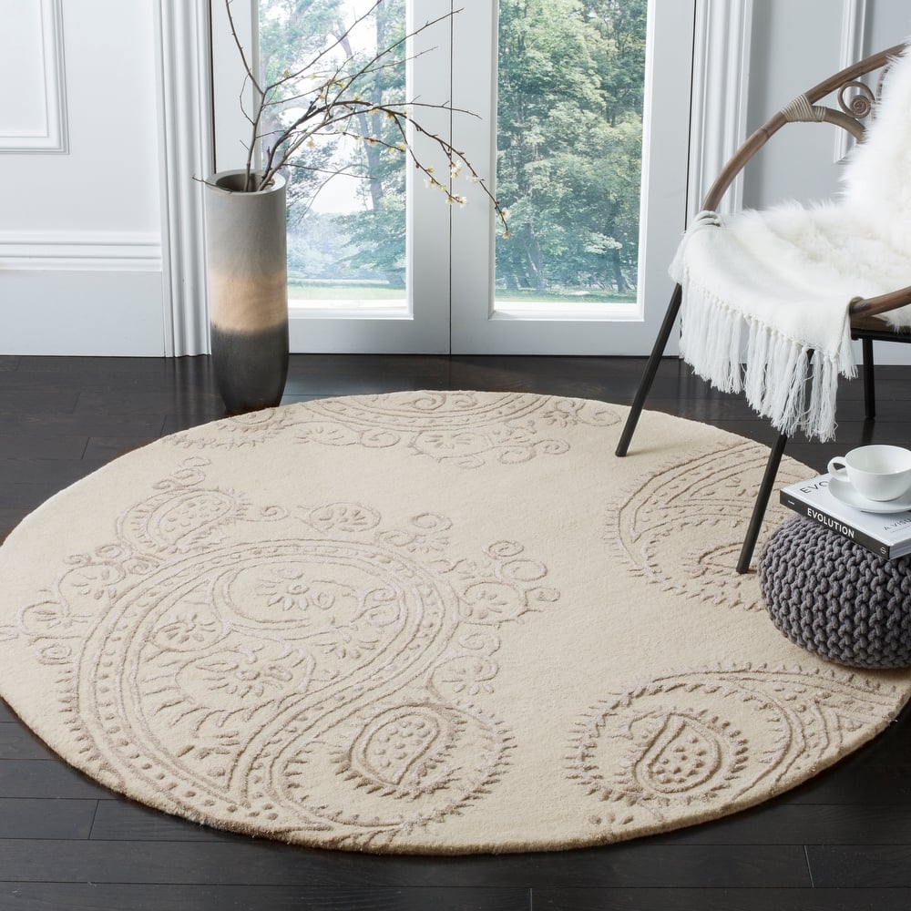 SAFAVIEH Handmade Bella Kristiana Paisley Modern Floral Wool Rug