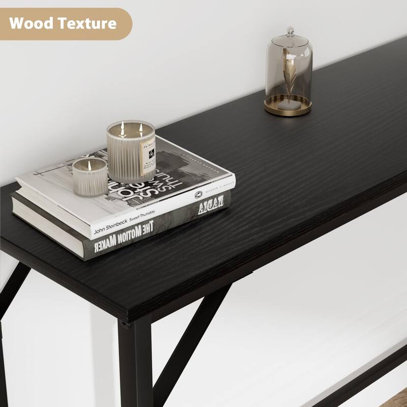 5.9" Narrow Console Table with Outlets