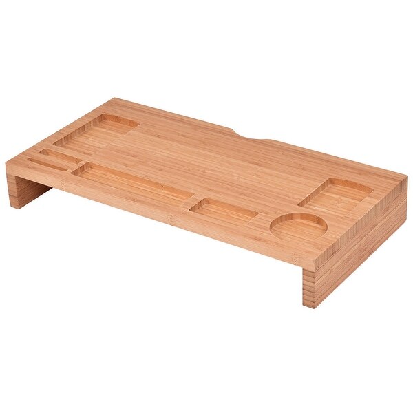 Bamboo Monitor Stand Riser Storage Laptop Desktop. Opens flyout.