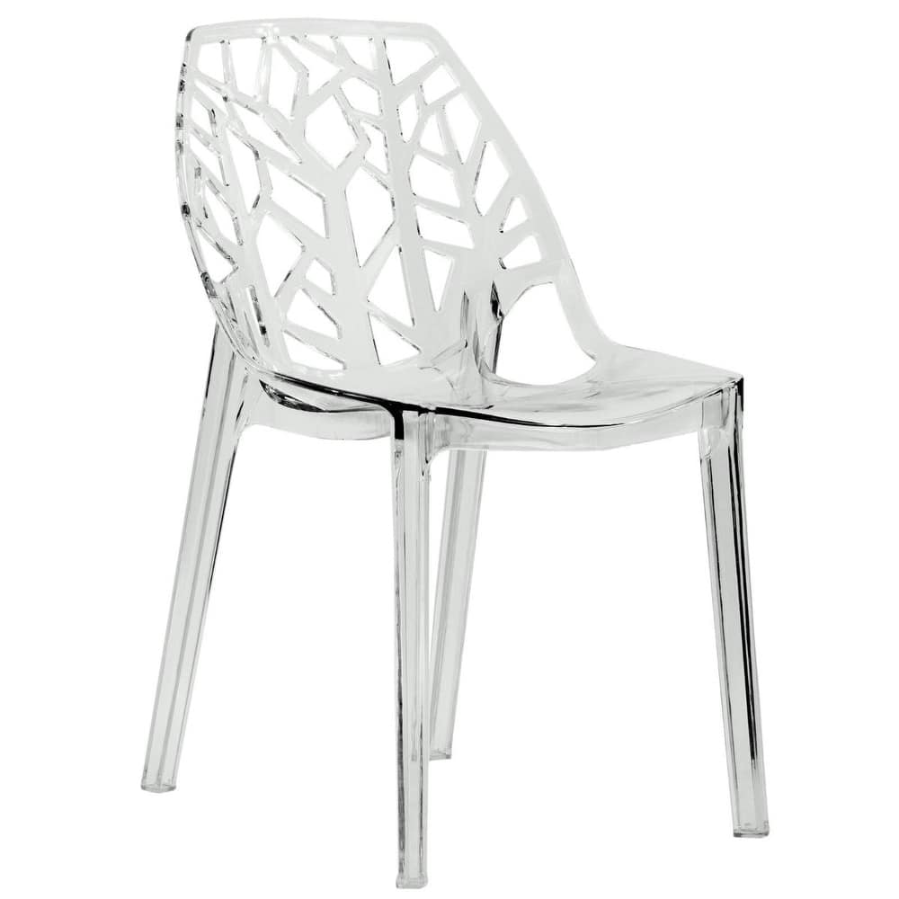 Cornelia Modern Stackable Accent Dining Chair with Cut-out Backrest Design Side Chair for Dining Rooms, Patios, or Kitchens