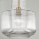 preview thumbnail 4 of 10, Nyla 1-light Pendant w/ Clear Fluted Glass
