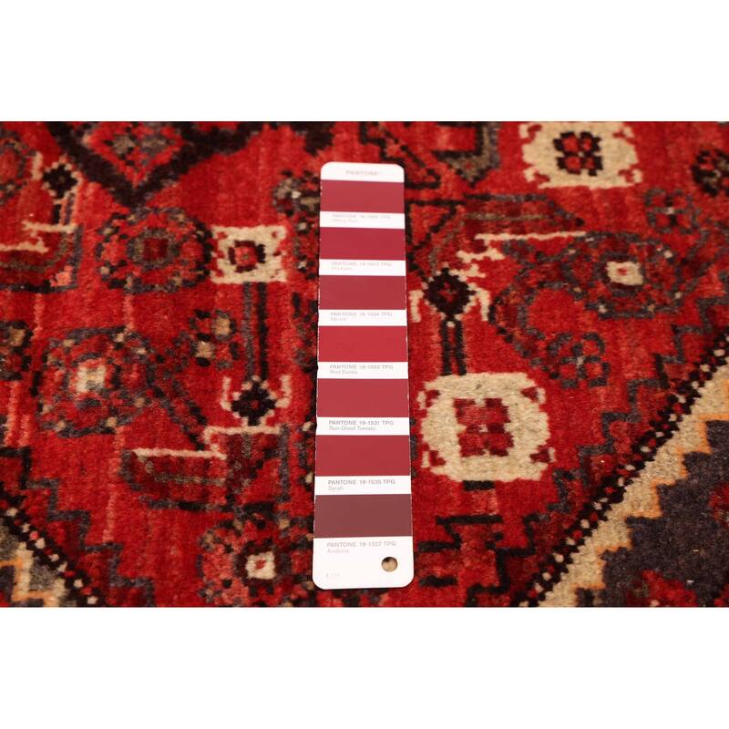 ECARPETGALLERY Hand-knotted Andelz Red Wool Rug - 3'9 x 13'0