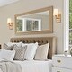 preview thumbnail 4 of 7, Chiry Mid-Century Modern Gold 1-Light Fabric Shade Bathroom Vanity Light - L 4.5"x W 6.5"x H 12"