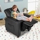 preview thumbnail 35 of 34, PU Leather Kids Recliner Chair with Cup Holder and Pocket - 23.5" x 23.5" x 28"