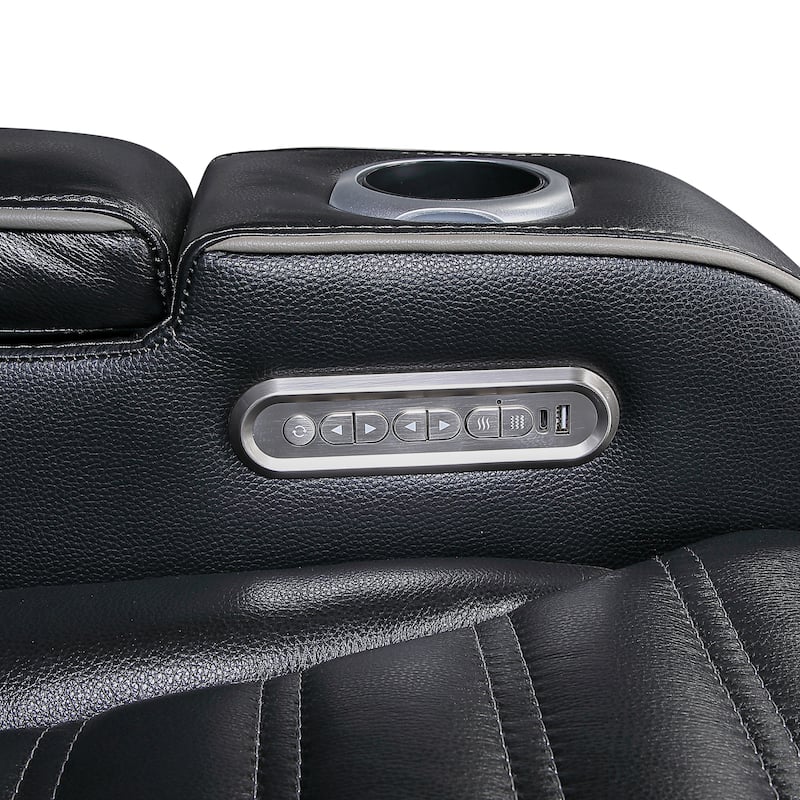 Arbor 73" Leather Power Double Reclining Loveseat with Center Console