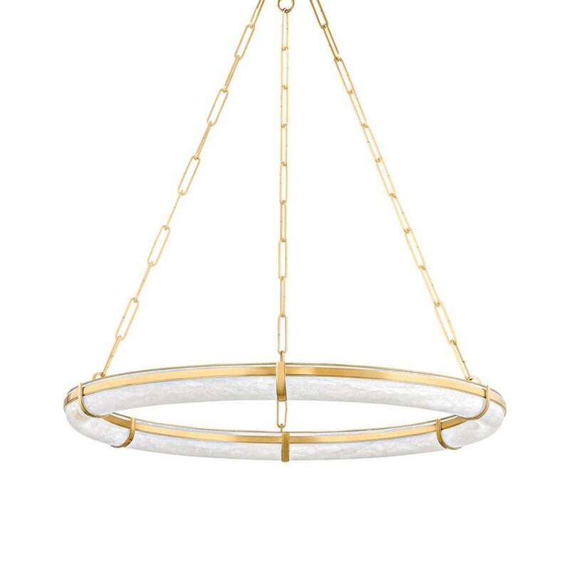 Hudson Valley Lighting 5130 Sennett 31" Wide Ring Chandelier - Aged Brass