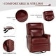 preview thumbnail 11 of 88, Echidna 29.6" Transitional Genuine Leather Swivel Rocker Nursery Chair with Nailhead Trim by HULALA HOME