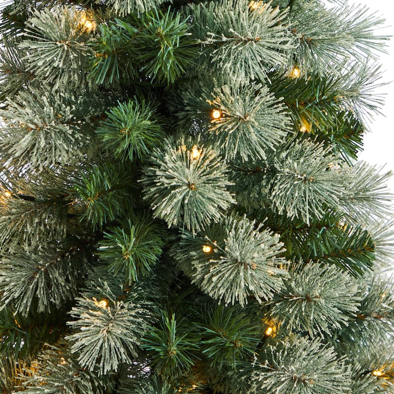4.5’ Pre-lit Nova Scotia Artificial Christmas Potted Tree, LED Lights - 4.5 Foot