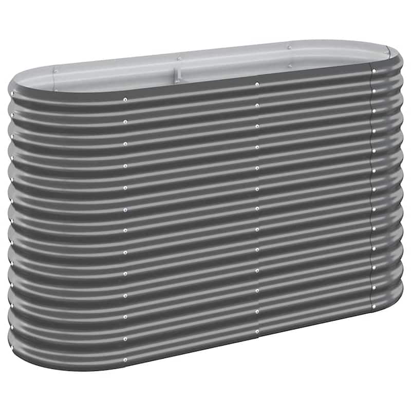 vidaXL Garden Raised Bed Patio Outdoor Raised Planter Box Powder-coated Steel