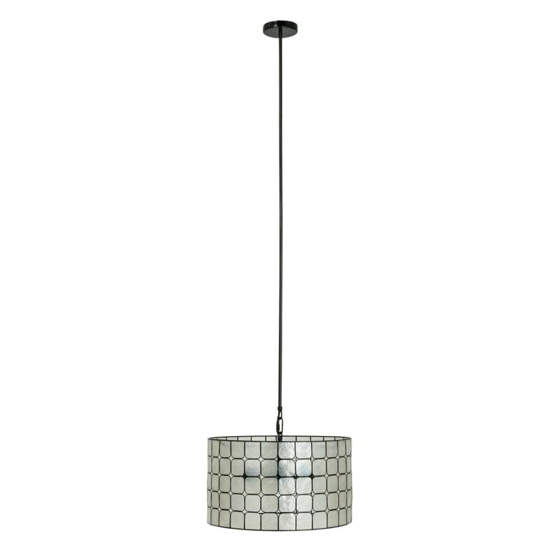 Capiz Shell Pendant Lamp - Black
